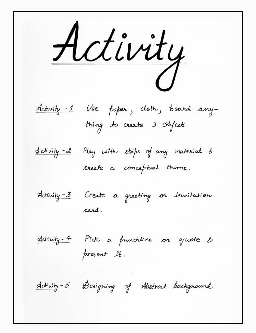 Shapes Activities Index