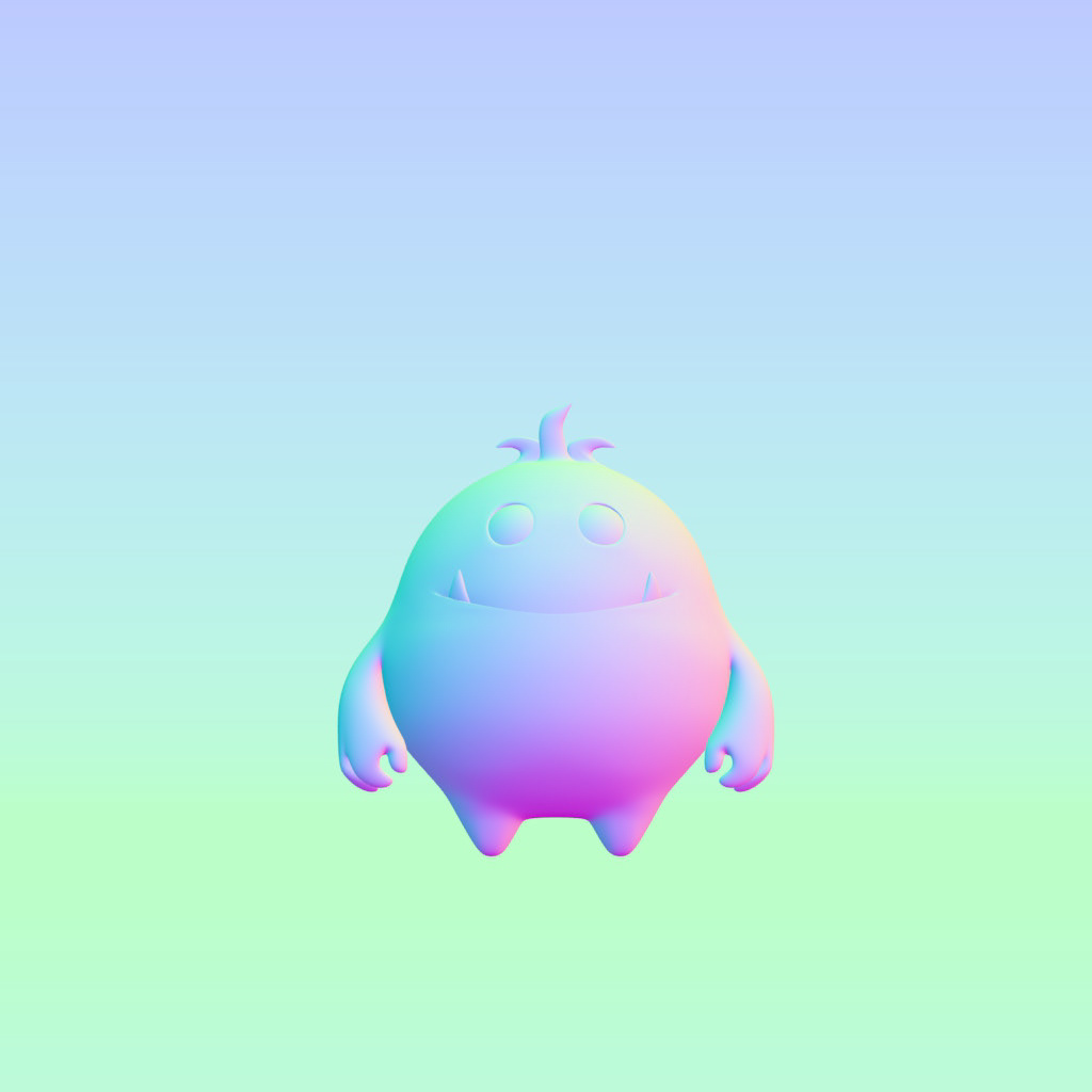 3D Green Game Character