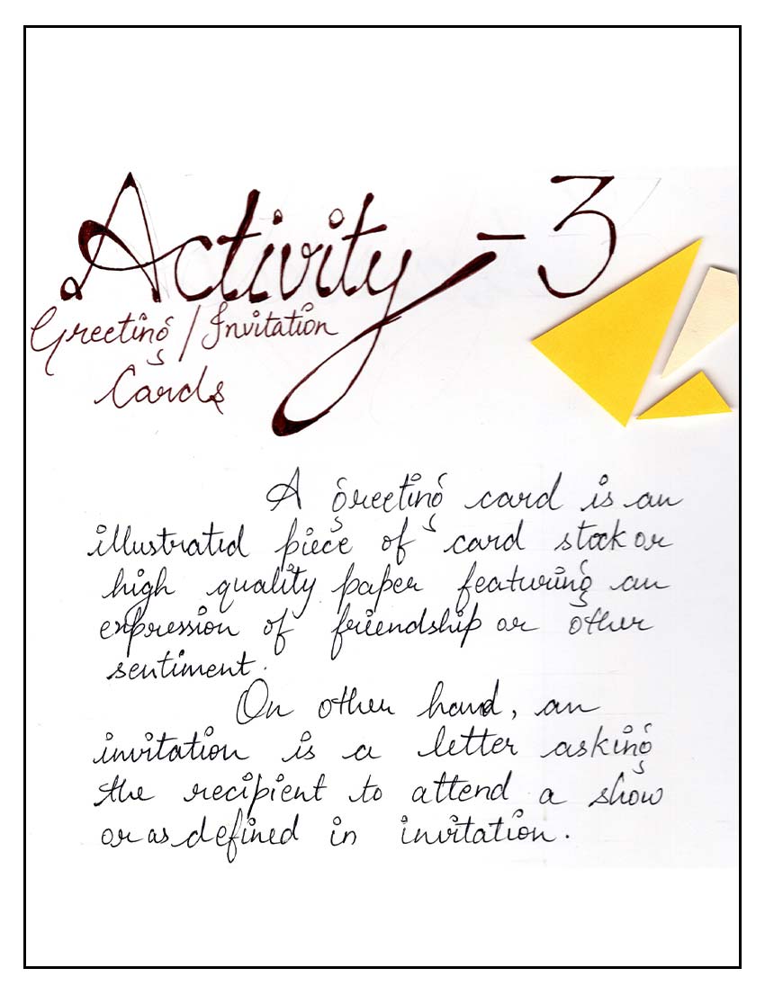 Shape Activity 3: Greetings/Invitation Cards