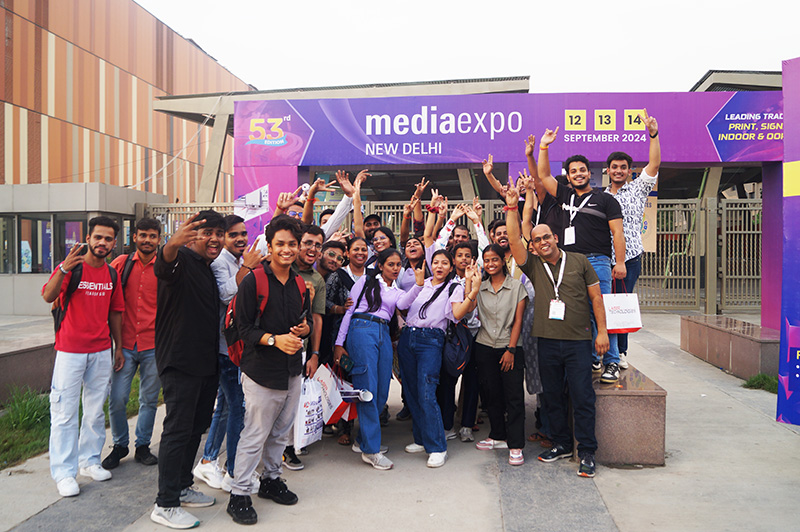 ADMEC Students and teachers feeling happy to participate in the Media Expo visit 2024