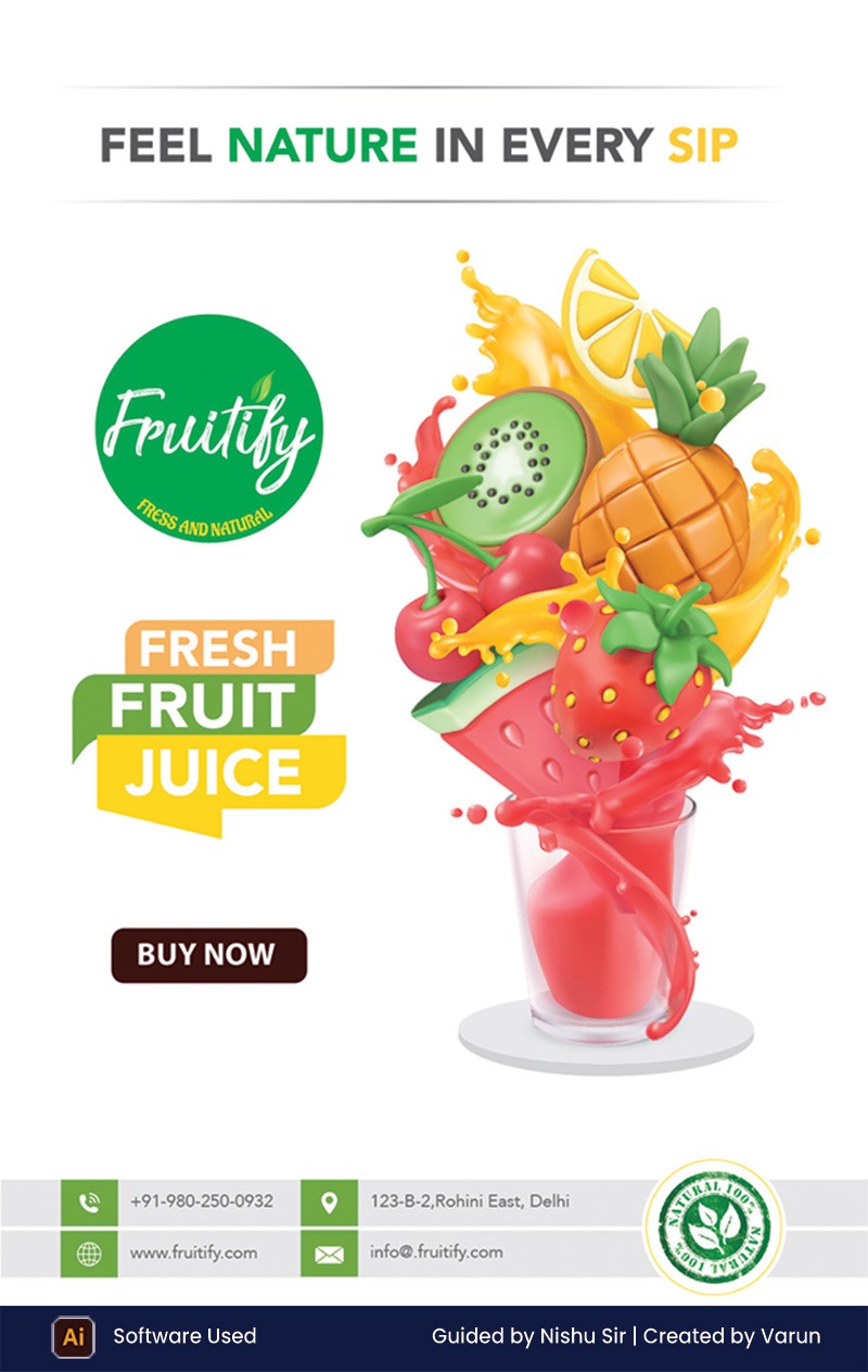 Adobe Illustrator Juice Poster Varun
