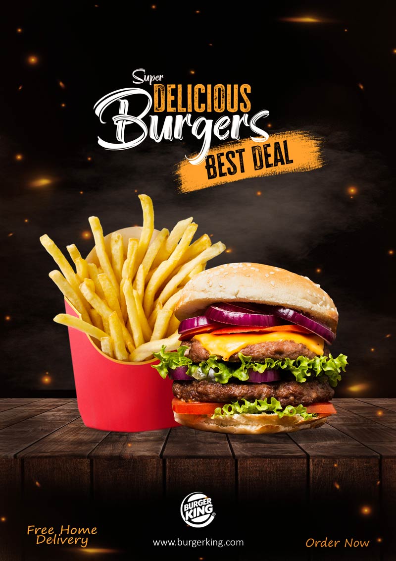 Burger Poster Design in photoshop