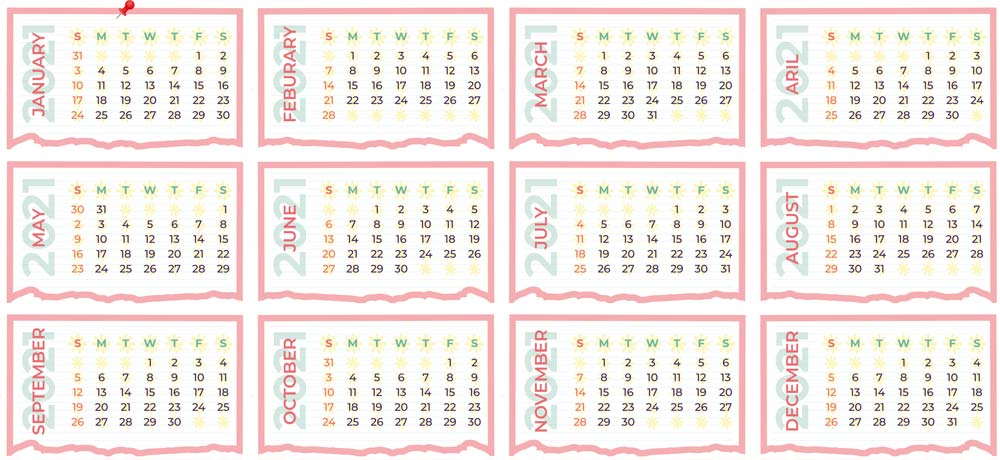 Flaural Calendar Design