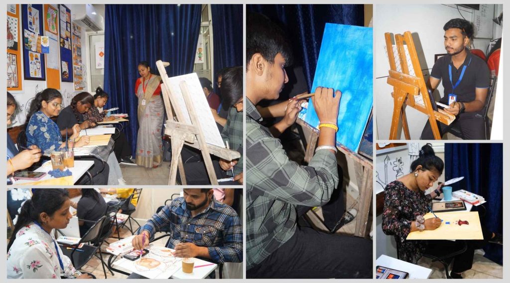 Canvas Painting Sessions Test At Admec Multimedia Institute