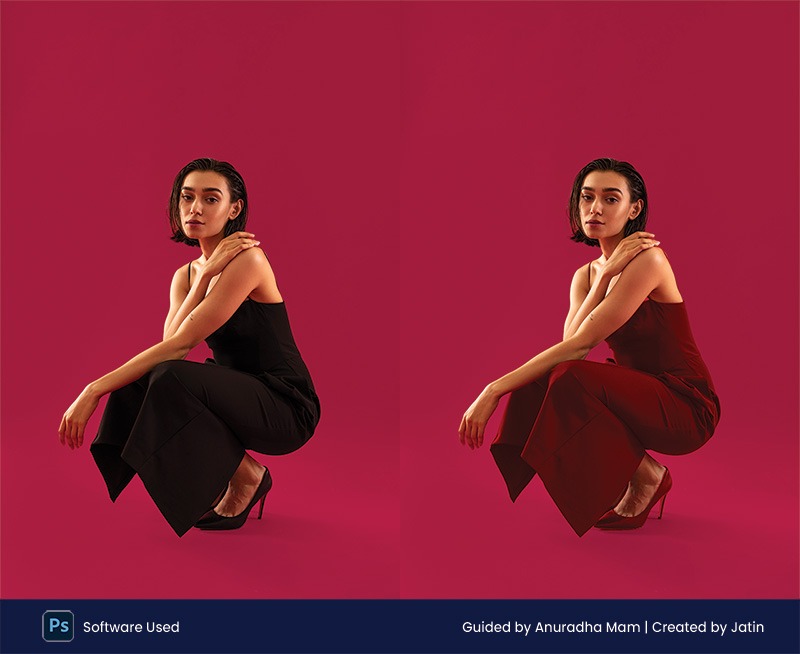 Color replacement in Adobe Photoshop