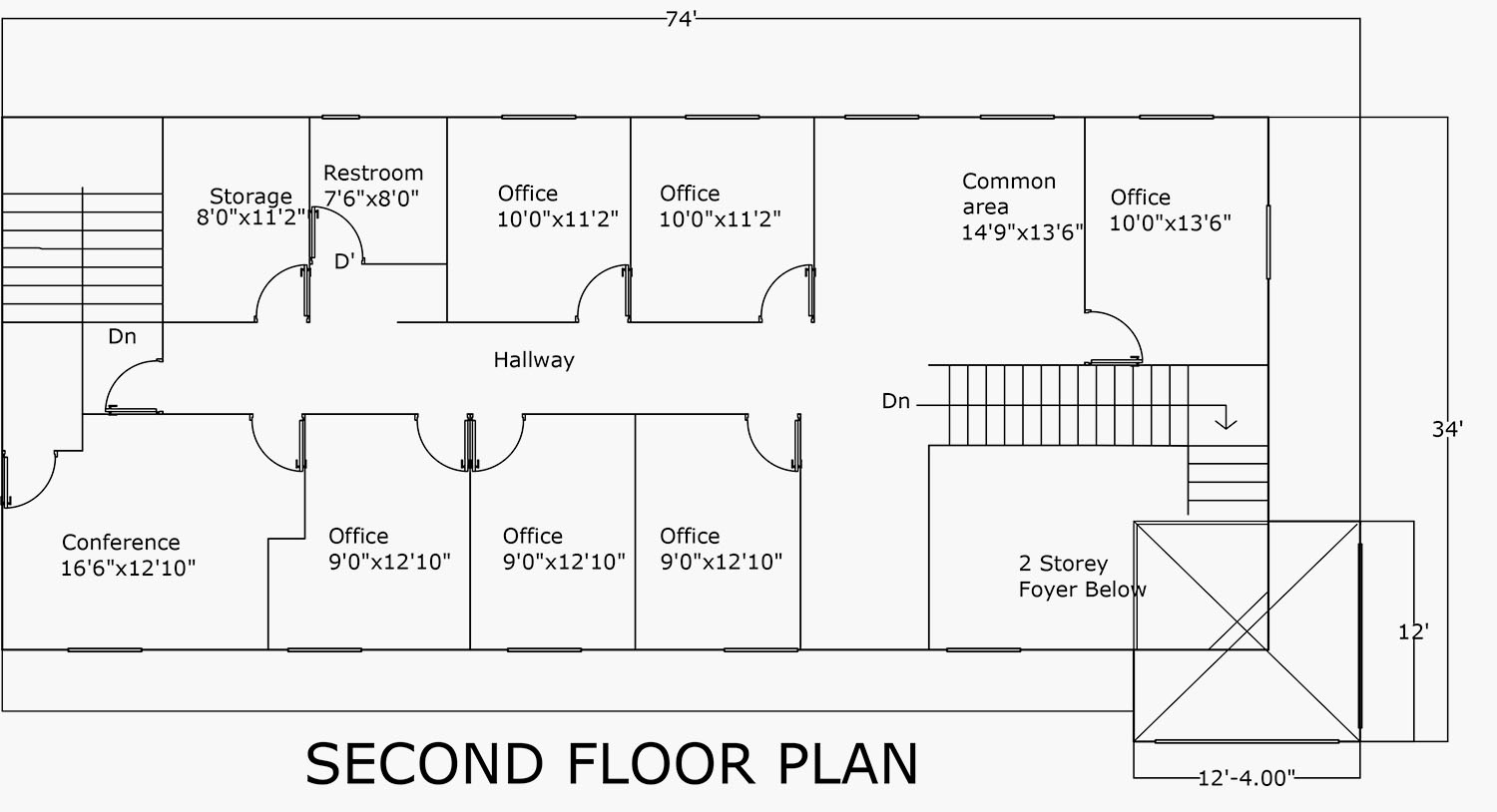 Auto Cad Second Floor Plan