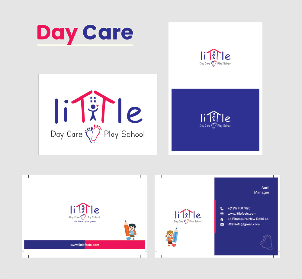 Day care tri-fold brochure designs