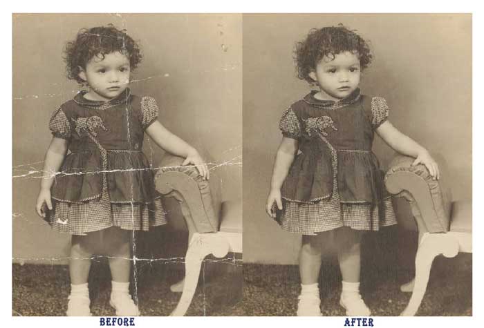 Photo repairing in photoshop