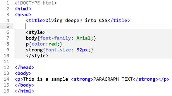 applying css
