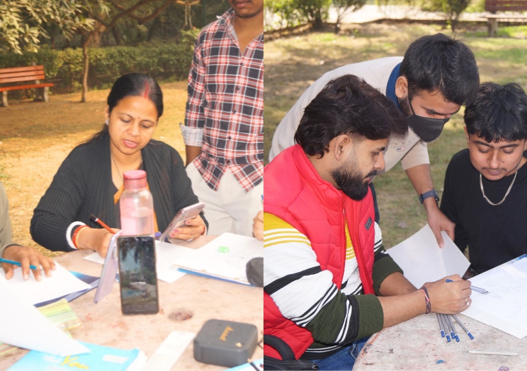 Instructors Working on Artwork