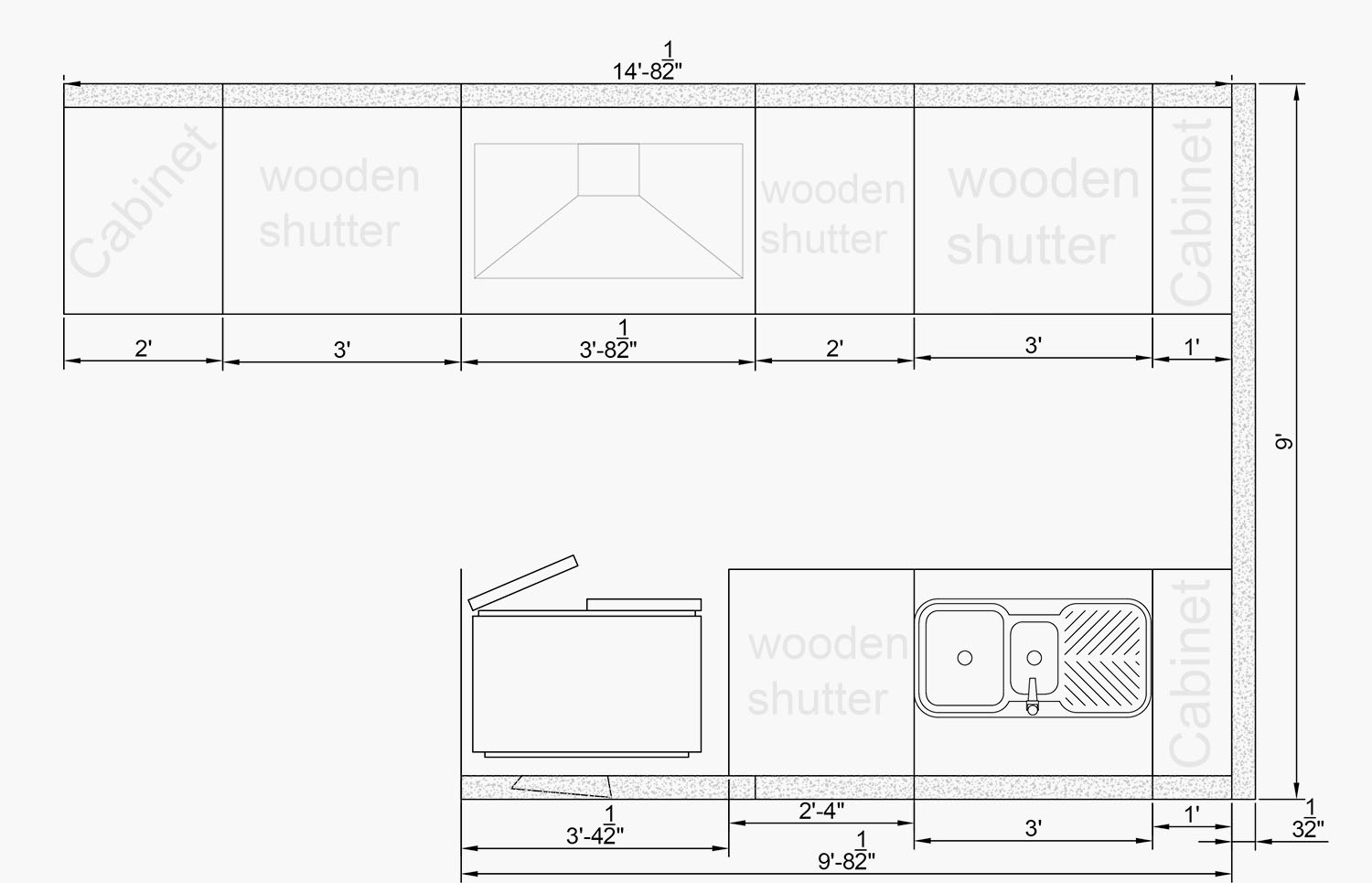 Auto Cad - kitchen-Layout2