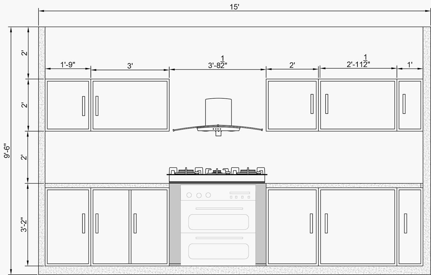 Auto Cad - kitchen-Layout3