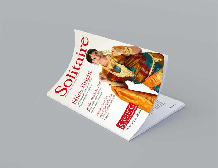 Jewellery banner magazine cover mockup in photoshop