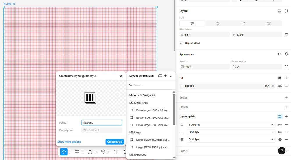making guide layout in figma