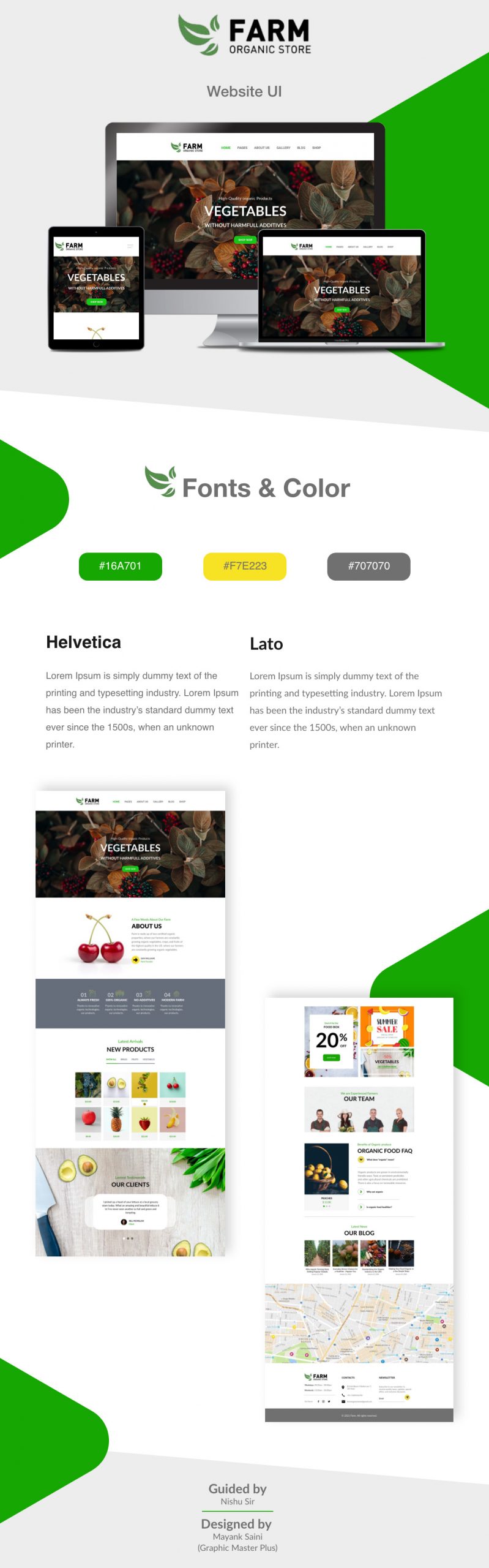 Farm Organic Store Website Design