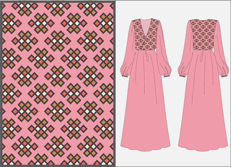 Dress Fabric Textile Design