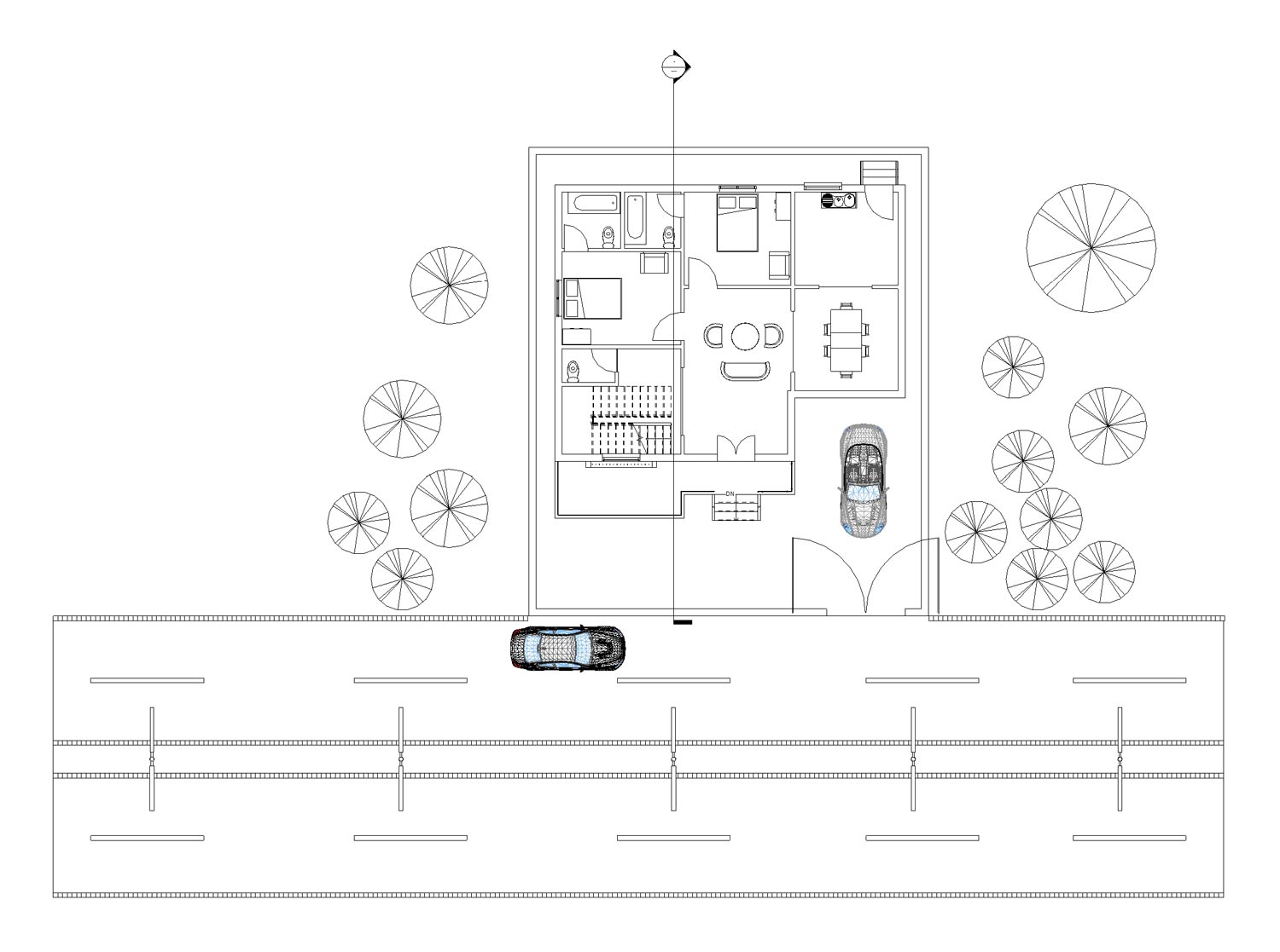 Revit Architecture Residential Plan -Top View