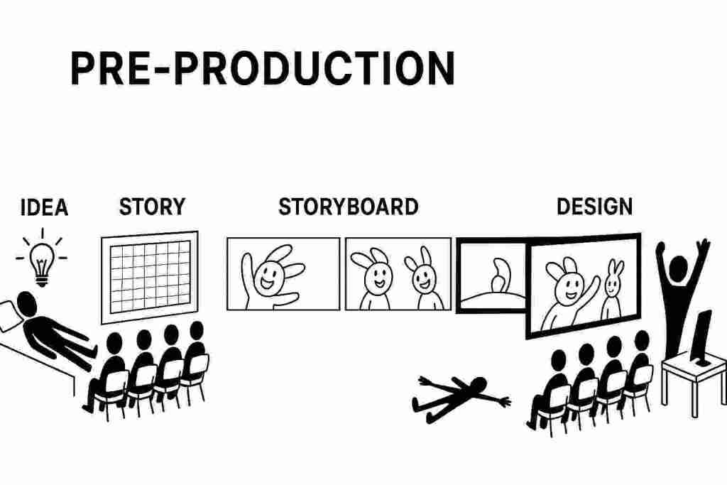 pre production phrase in animation