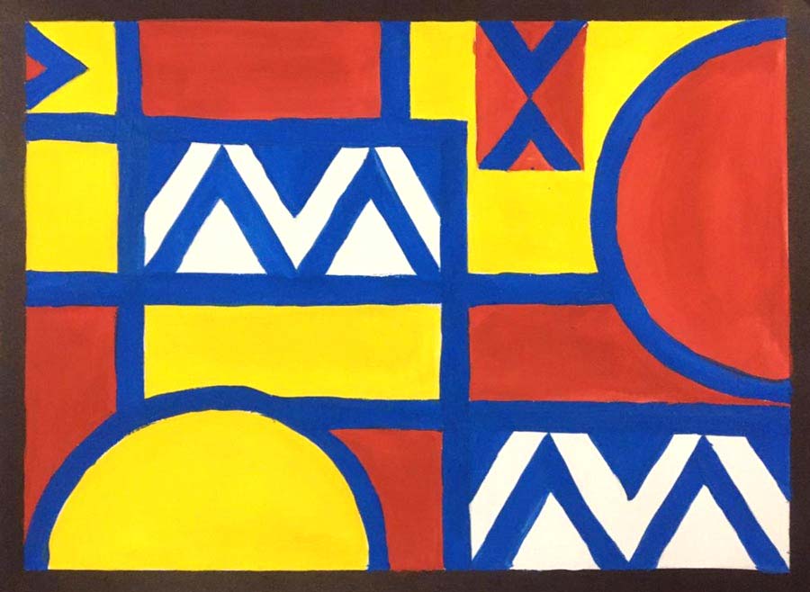 Primary Colors Abstract Art Design