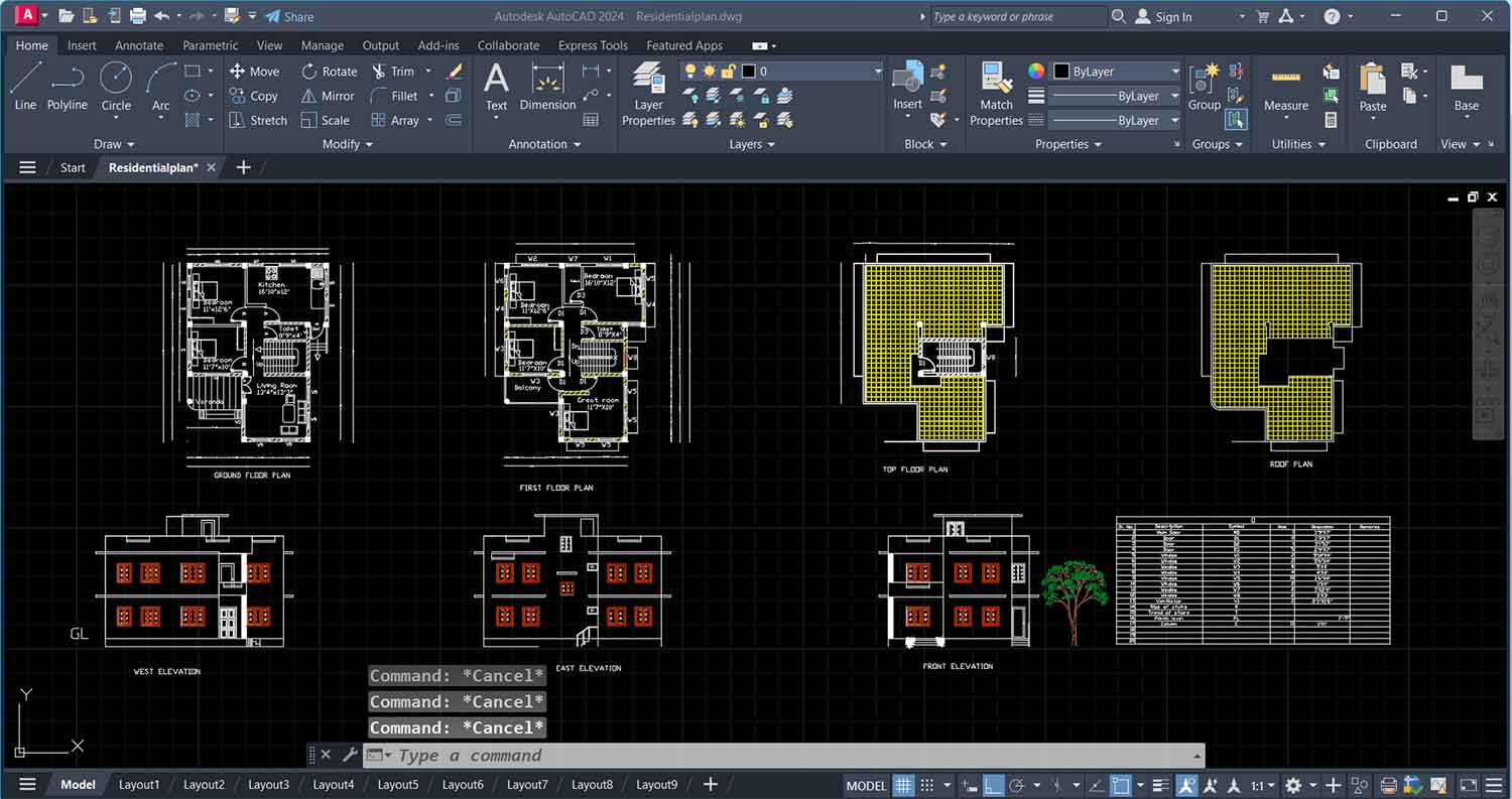 AutoCad - Resident Plan