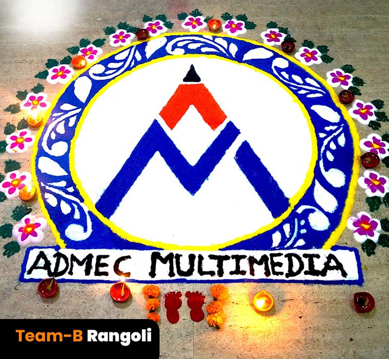 Team B rangoli in Rangoli Design Competition 2024