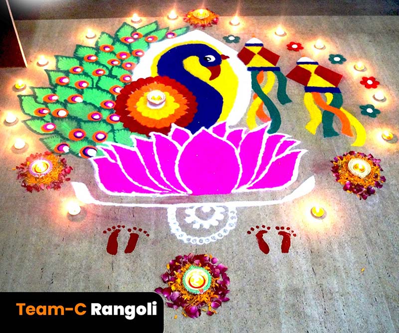Team C rangoli in Rangoli Design Competition 2024