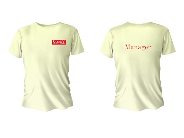 Jewellery shop T-shirt mockup in photoshop