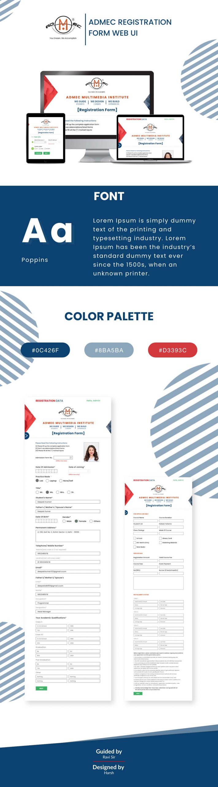 ADMEC Registration Form Website Design