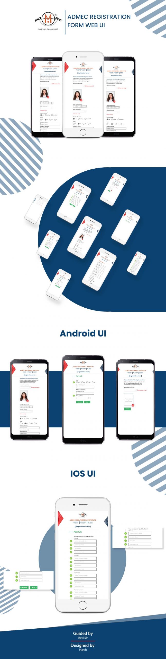 ADMEC Registration Form Mobile UI