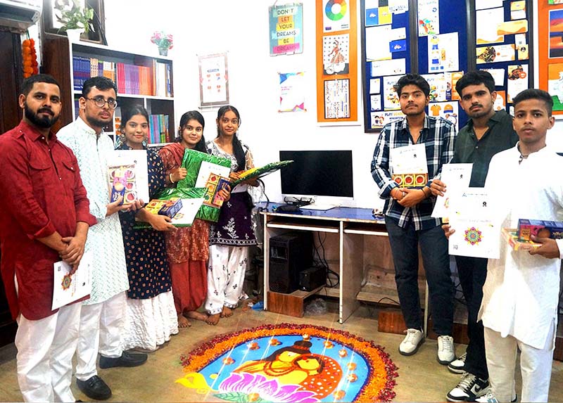 winning team C of rangoli design competition 2024
