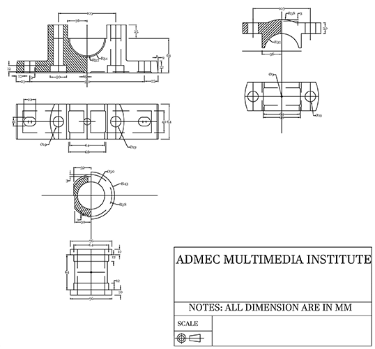 Mechanical Plummer Block Drawing
